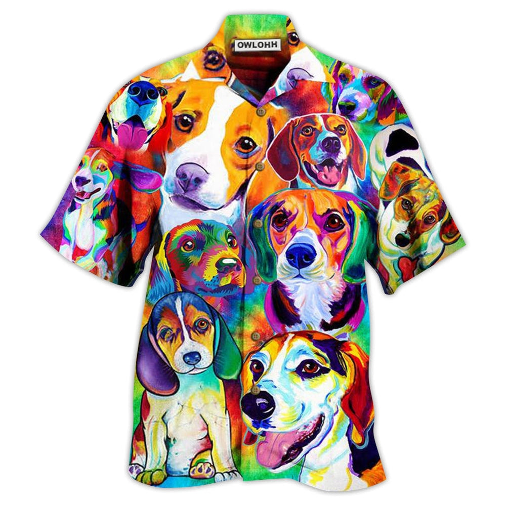 Hawaiian Shirt / Adults / S Beagle Dogs Painting Beautiful - Hawaiian Shirt 