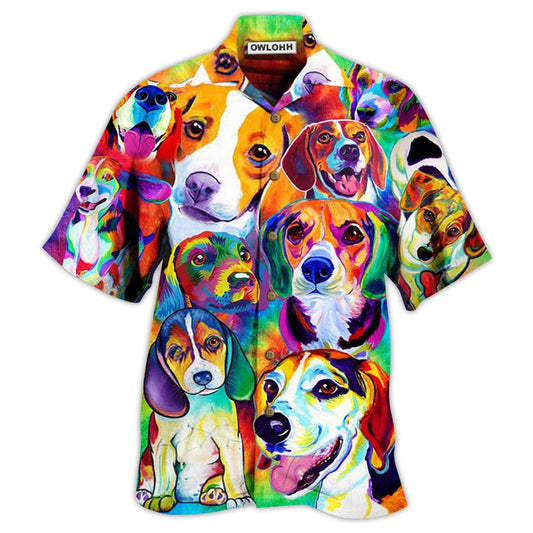 Hawaiian Shirt / Adults / S Beagle Dogs Painting Beautiful - Hawaiian Shirt 