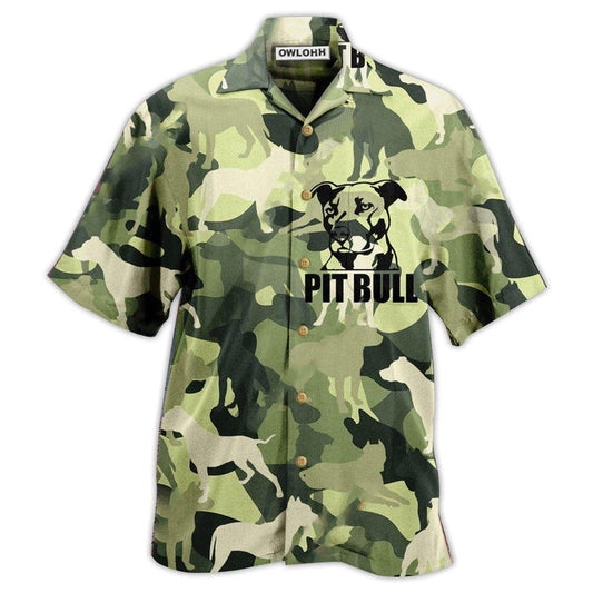 Hawaiian Shirt / Adults / S Pitbull Camouflage Style - Hawaiian Shirt 