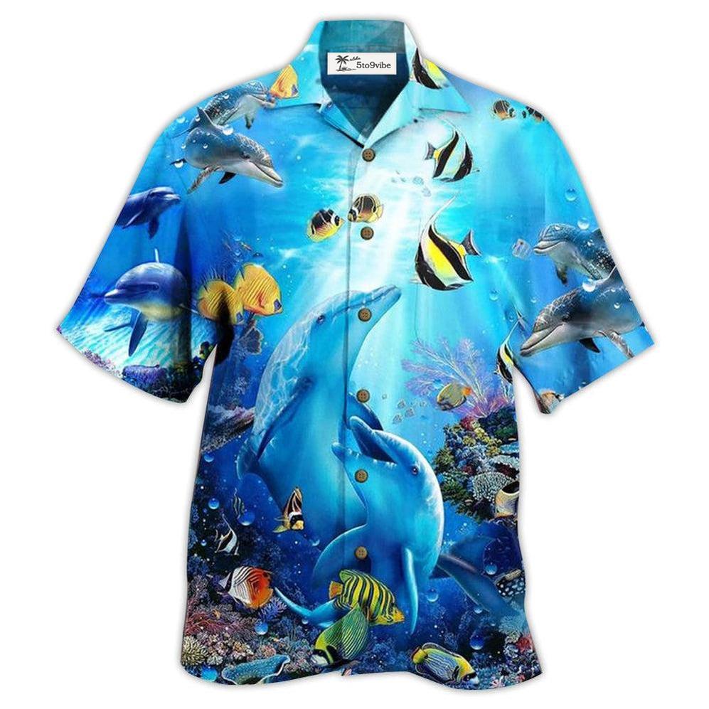 Hawaiian Shirt / Adults / S Dolphin Amazing Sea - Hawaiian Shirt 