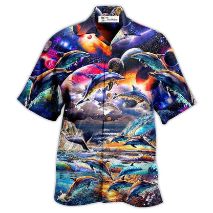 Hawaiian Shirt / Adults / S Dolphin Into The Mysterious Galaxy - Hawaiian Shirt 