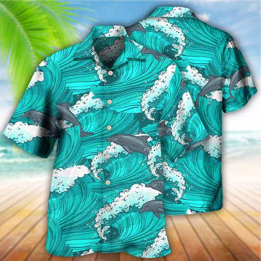 Dolphin Loves Fresh Ocean And Summer - Hawaiian Shirt 