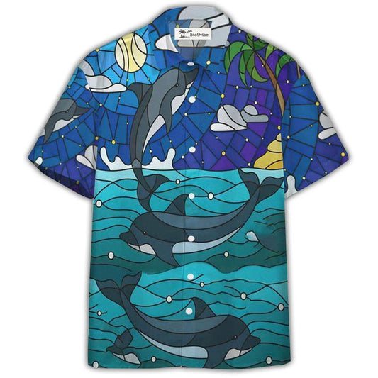 Hawaiian Shirt / Adults / S Dolphin Ocean Biology Into The Sea - Hawaiian Shirt 