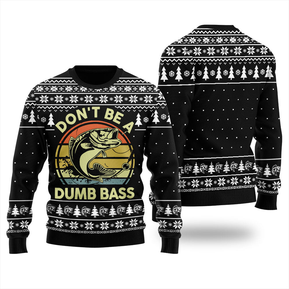 Dont Be A Dumb Bass Inappropriate Christmas Sweater