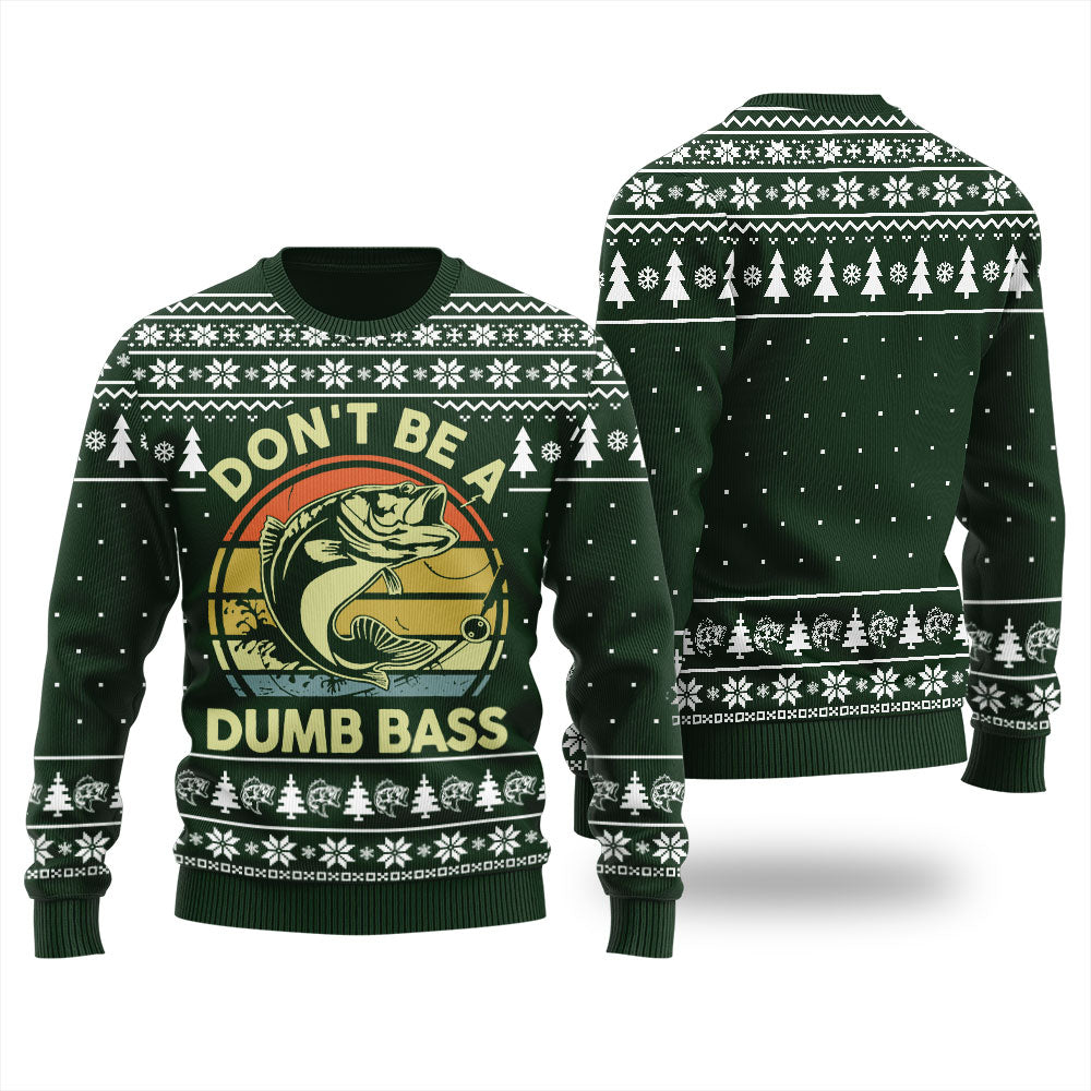 Dont Be A Dumb Bass Inappropriate Christmas Sweater