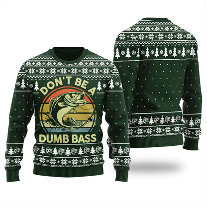 Dont Be A Dumb Bass Inappropriate Christmas Sweater