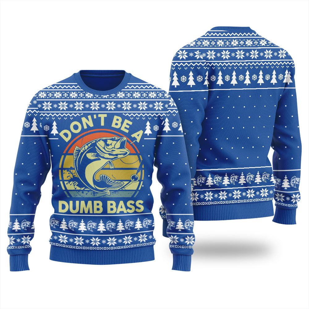 Dont Be A Dumb Bass Inappropriate Christmas Sweater