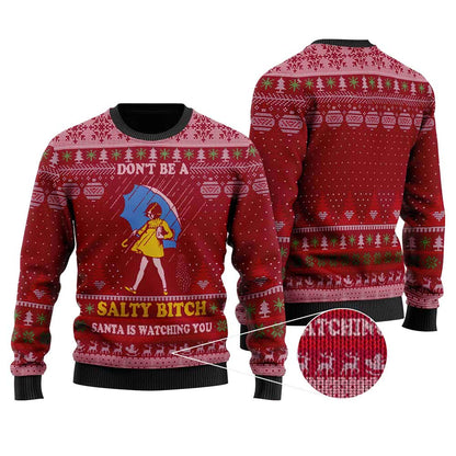 Don't Be A Salty Bitch Ugly Christmas Sweater | Christmas Sweater For Men Women - Funny Ugly Christmas Sweater
