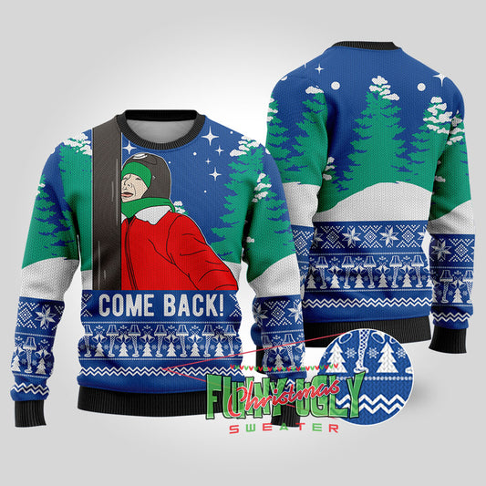 Don't Leave Me A Christmas Story Funny Sweater Royal