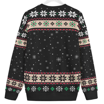 Dont Stop Believin African American Santa Womens Plus Size Ugly Sweater