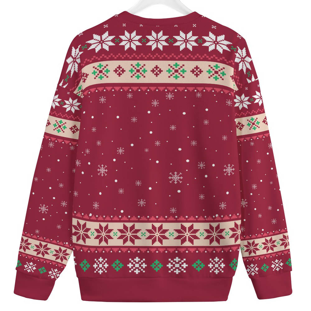 Dont Stop Believin African American Santa Womens Plus Size Ugly Sweater
