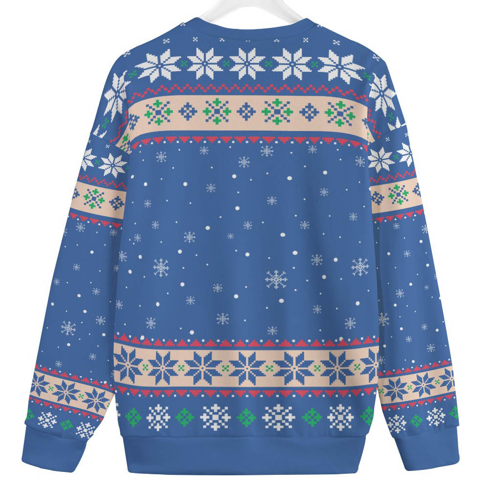 Dont Stop Believin African American Santa Womens Plus Size Ugly Sweater