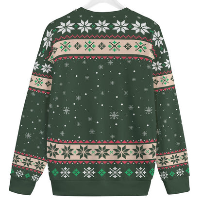 Dont Stop Believin African American Santa Womens Plus Size Ugly Sweater