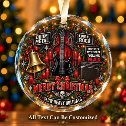 Doom Metal Personalized Glass Ornament | 5To9Vibe