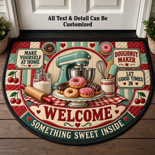 Doughnut Maker Personalized Half Round Mat | 5To9Vibe