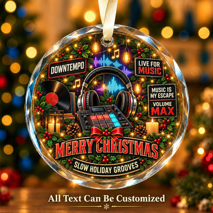 Downtempo Personalized Glass Ornament | 5To9Vibe