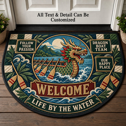 Dragon Boat Team Personalized Half Round Mat | 5To9Vibe