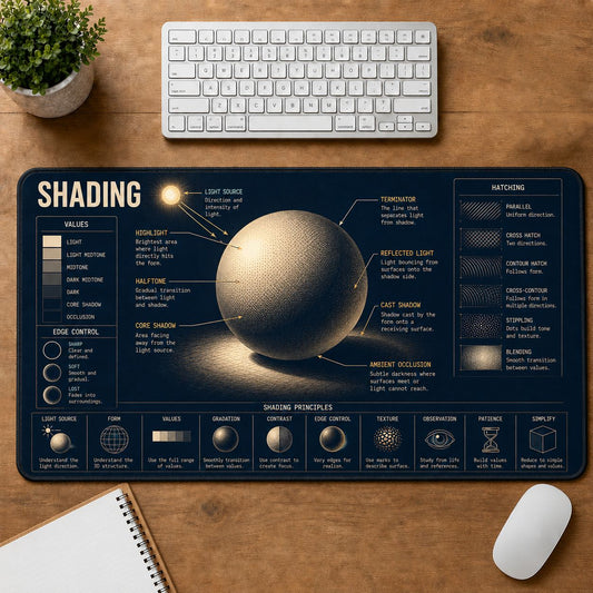 Drawing Shading Desk Mat | 5To9Vibe