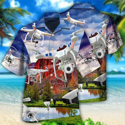 Drone Flying That What I Do In Peace Sky - Hawaiian Shirt 