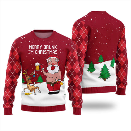 Drunk Santa Ugly Christmas Sweater