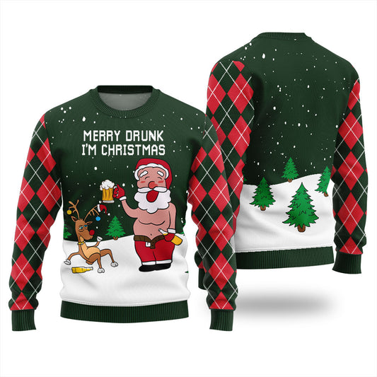 Drunk Santa Ugly Christmas Sweater