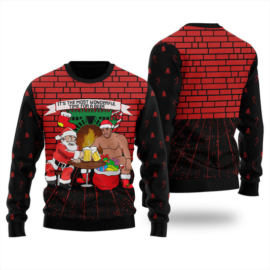 Drunk Santa With Barry Wood Christmas Sweater Women
