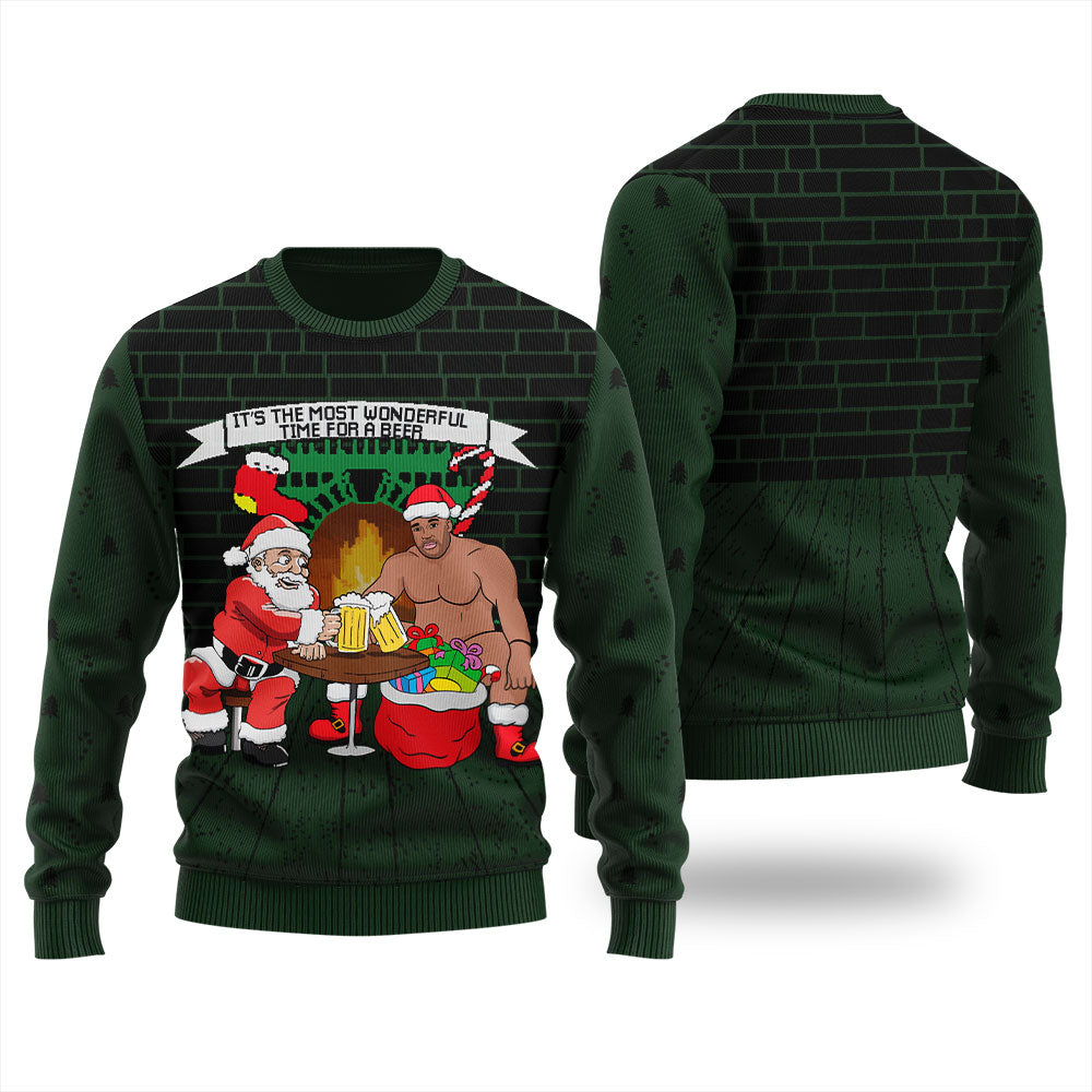 Drunk Santa With Barry Wood Christmas Sweater Women
