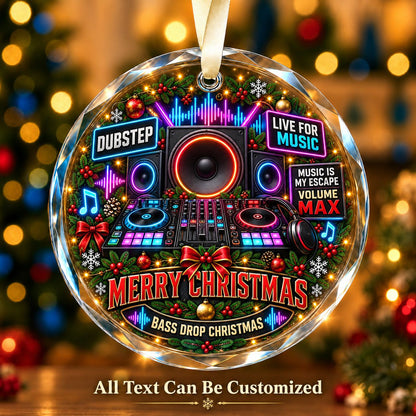 Dubstep Personalized Glass Ornament | 5To9Vibe