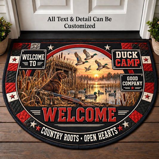 Duck Camp Personalized Half Round Mat | 5To9Vibe