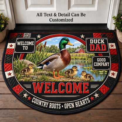 Duck Dad Personalized Half Round Mat | 5To9Vibe
