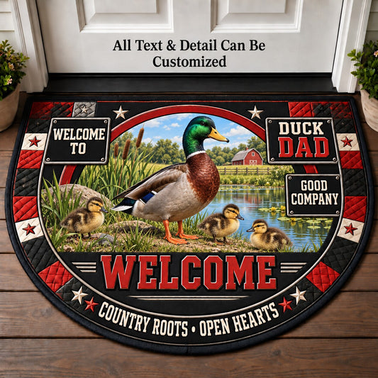 Duck Dad Personalized Half Round Mat | 5To9Vibe