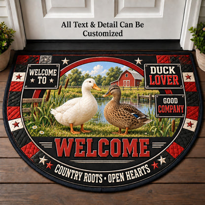 Duck Lover Personalized Half Round Mat | 5To9Vibe