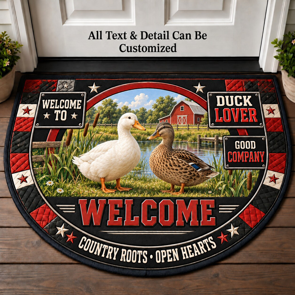 Duck Lover Personalized Half Round Mat | 5To9Vibe