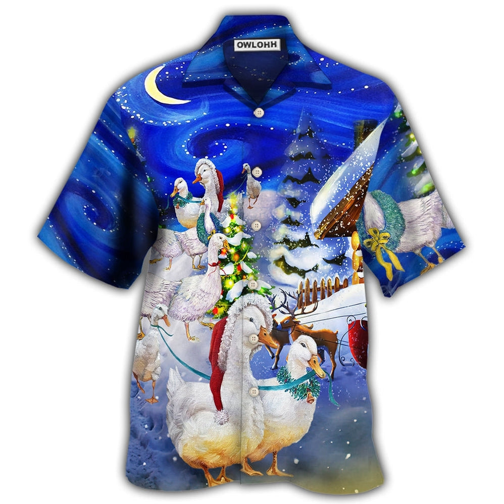 Hawaiian Shirt / Adults / S Duck Christmas Light All Night - Hawaiian Shirt 