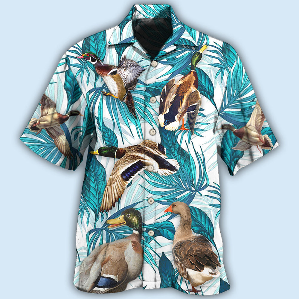 Duck Tropical Leaf Style - Hawaiian Shirt 