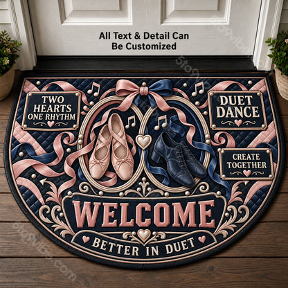 Duet Dance Personalized Half Round Mat | 5To9Vibe