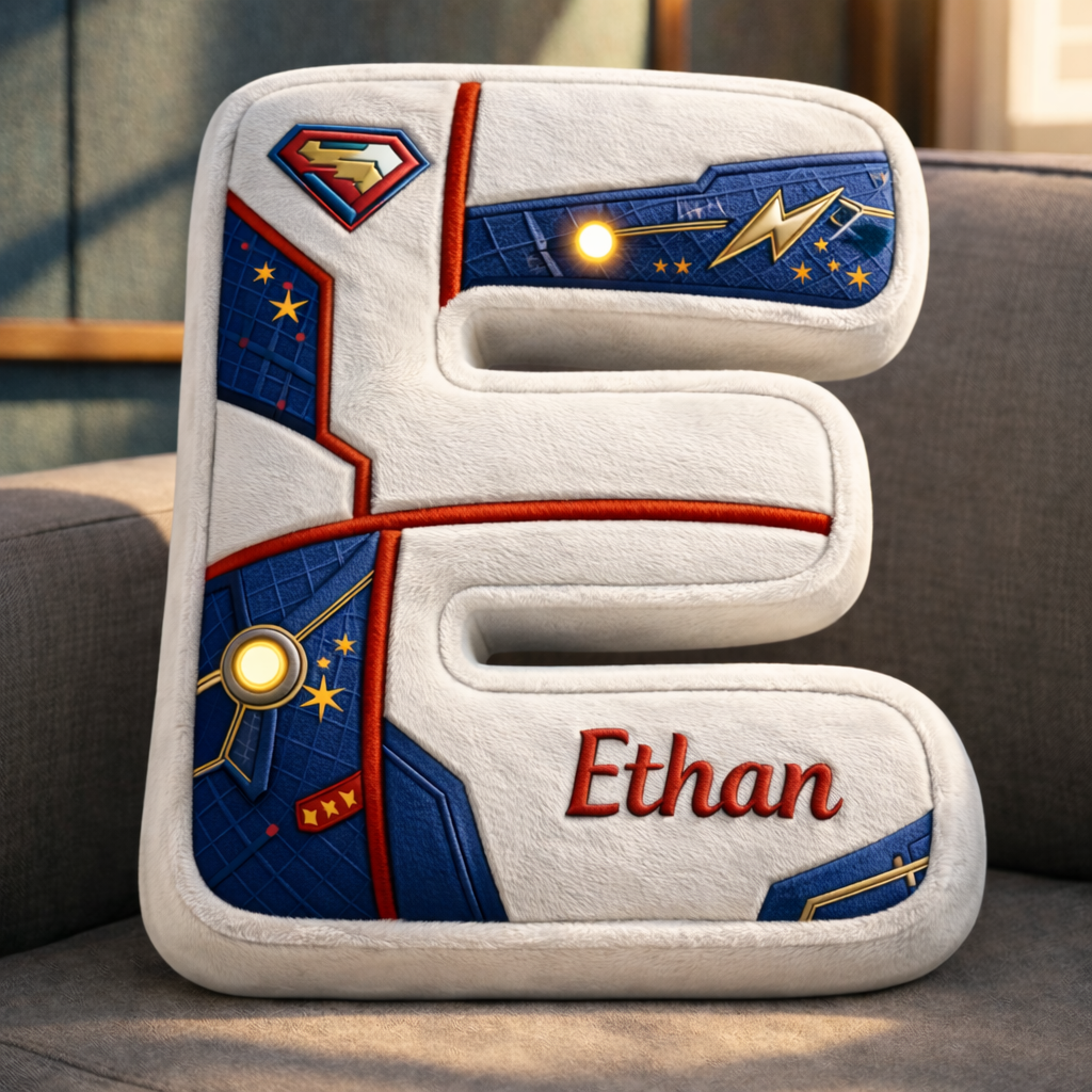 Super Hero and Princess Pillow Custom Name Gift  For Girls, Boys Irregular-Shaped Pillow Custom