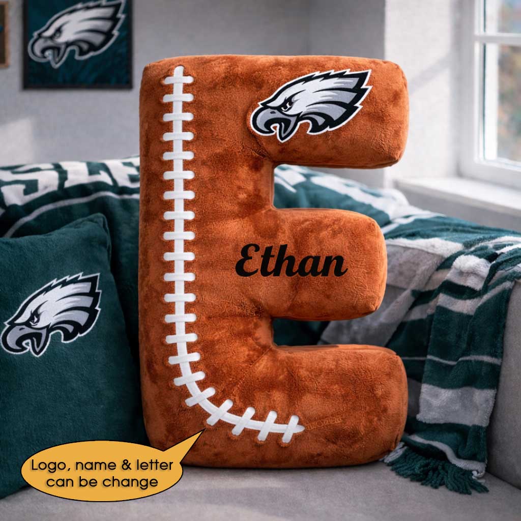Football Pillow Custom Name and Logo All Teams 2 Irregular-Shaped Pillow Custom
