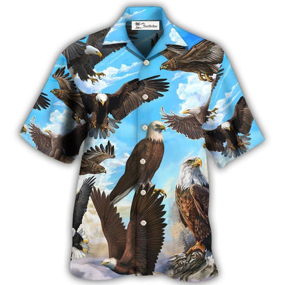 Eagle Flying In The Blue Sky - Hawaiian Shirt 