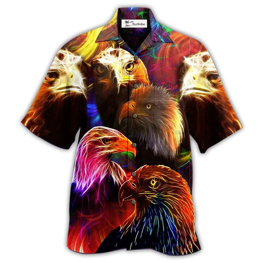 Hawaiian Shirt / Adults / S Eagle In Farm Mix Neon - Hawaiian Shirt 
