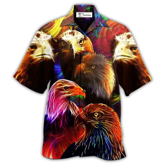 Hawaiian Shirt / Adults / S Eagle In Farm Mix Neon - Hawaiian Shirt 