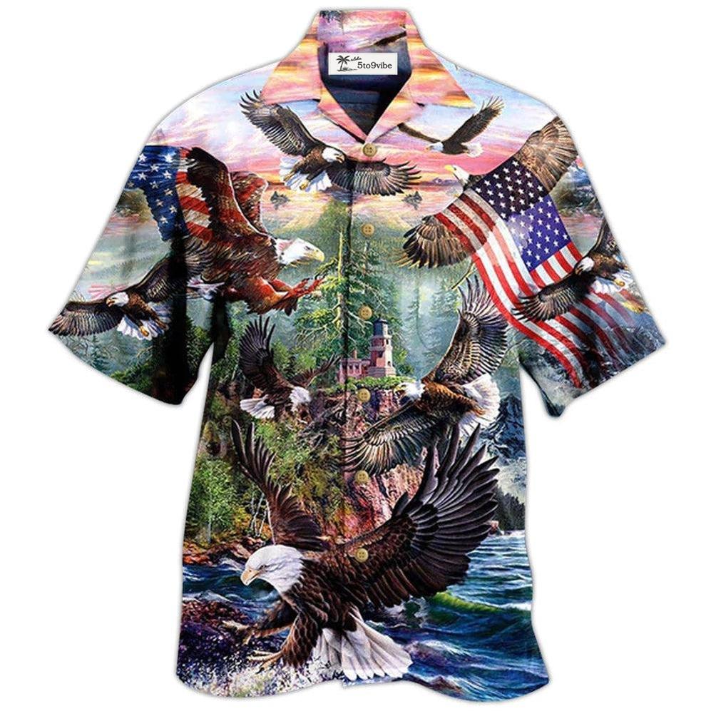 Hawaiian Shirt / Adults / S America Eagle Spirit Of America - Hawaiian Shirt 