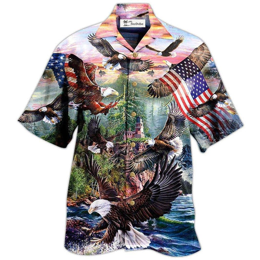 Hawaiian Shirt / Adults / S America Eagle Spirit Of America - Hawaiian Shirt 