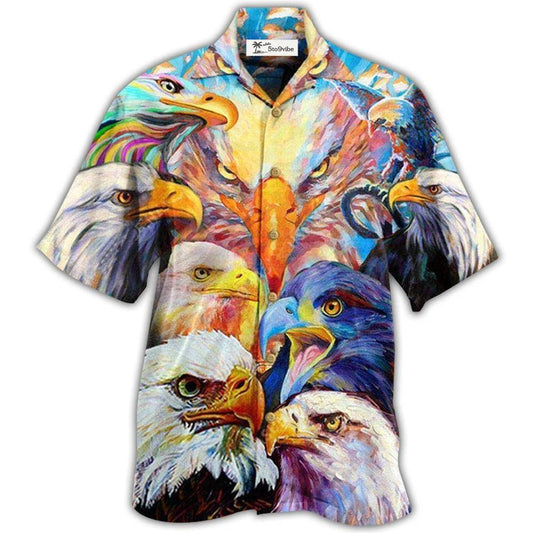 Hawaiian Shirt / Adults / S Eagle Colorful Eagles - Hawaiian Shirt 