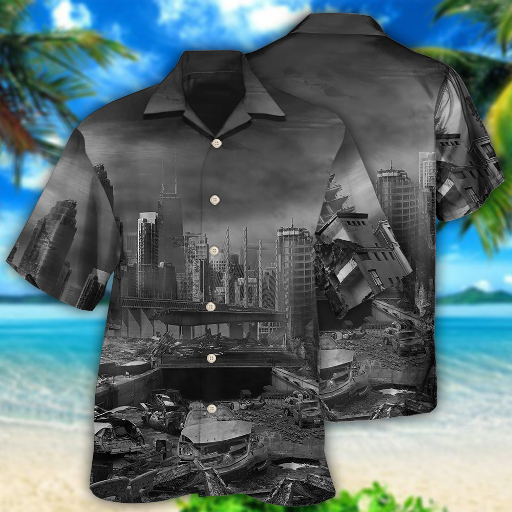 Earthquake I Survived An Earthquake With Dark Style - Hawaiian Shirt 
