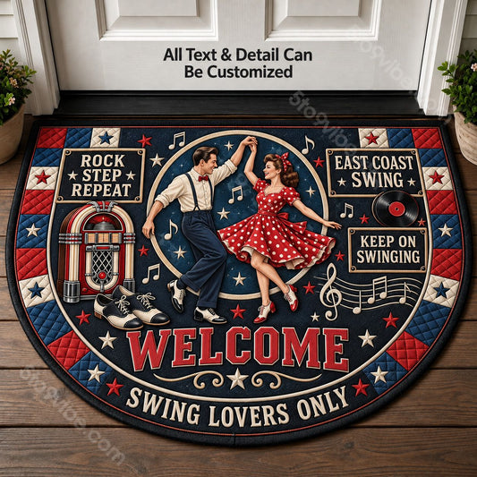 East Coast Swing Personalized Half Round Mat | 5To9Vibe