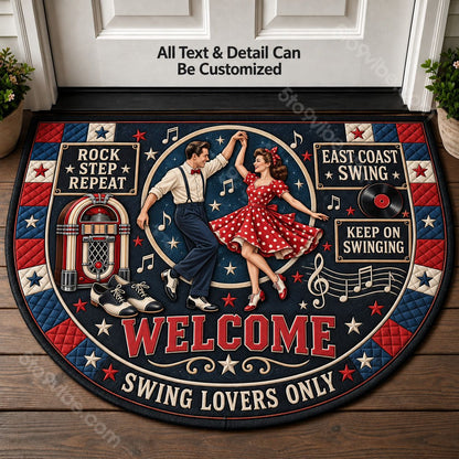 East Coast Swing Personalized Half Round Mat | 5To9Vibe