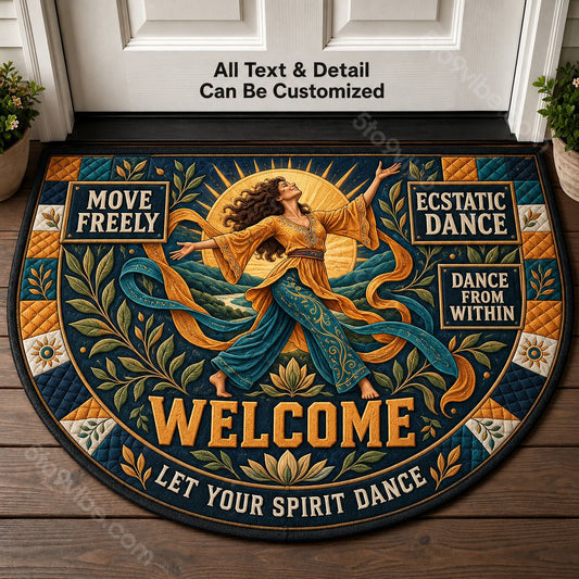 Ecstatic Dance Personalized Half Round Mat | 5To9Vibe