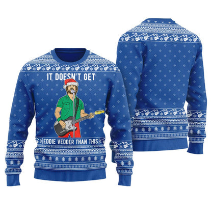 Eddie Vedder Ugly Christmas Sweater Royal
