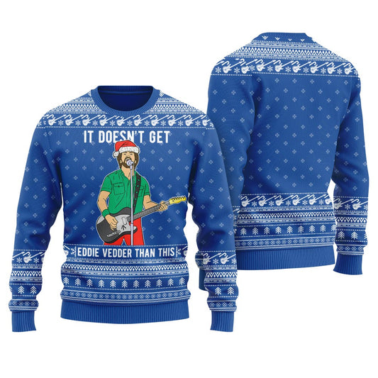 Eddie Vedder Ugly Christmas Sweater Royal